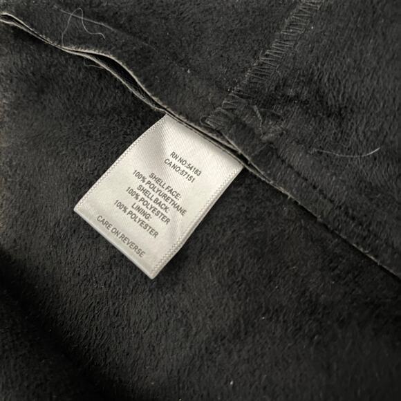 Kenneth Cole New York Faux Leather Buttery Soft Black Trench Overcoat Large - Picture 5 of 8